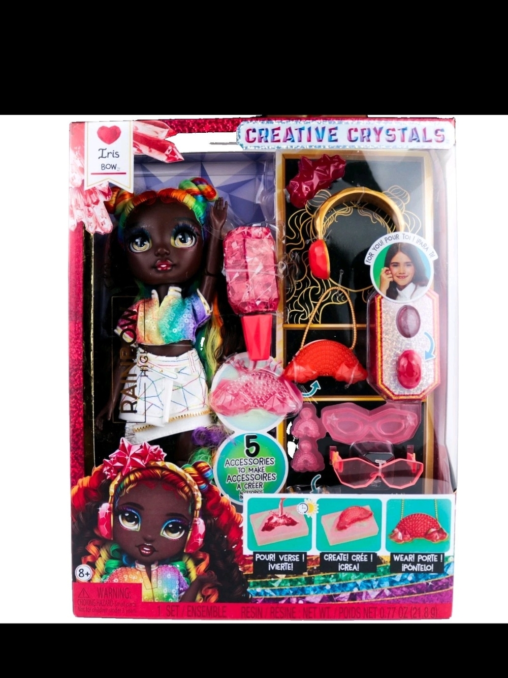 Rainbow High Creative Crystals Iris Bow 10" Fashion Doll